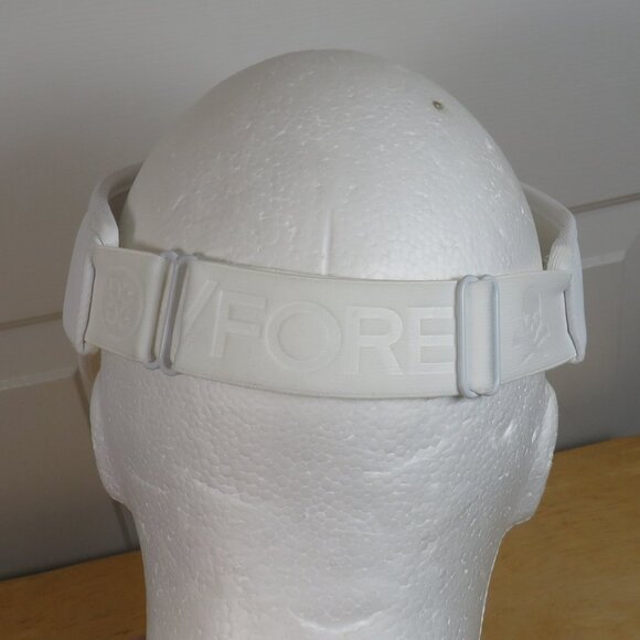 G/FORE Girls Golf Too Stretch Twill Golf Visor - Snow OSFM 83% Nylon, 14% Cotton - Picture 6 of 11